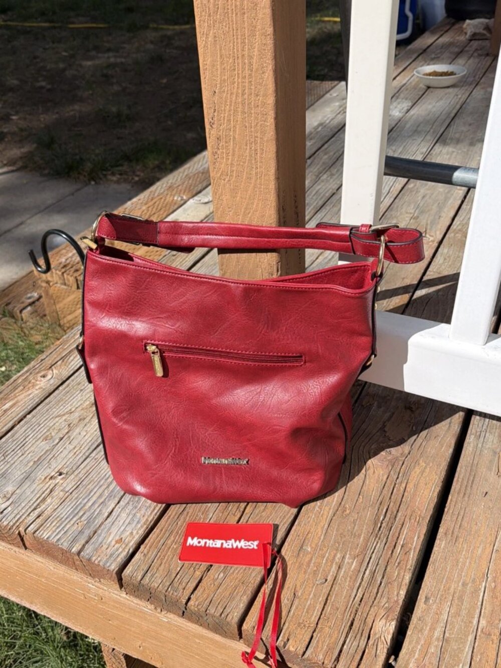 Montana West Hobo Bag In Red With Gold-Tone Hardware - NWT